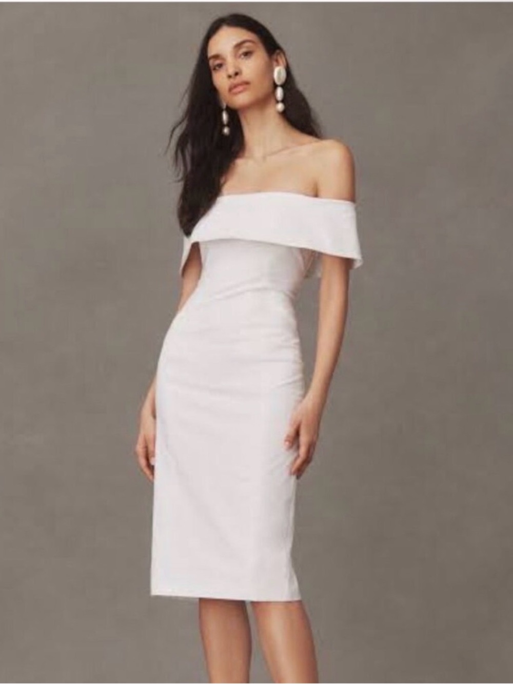 BHLDN Ingrid off the shoulder midi dress NEW Bride Bridal Anthropologie
